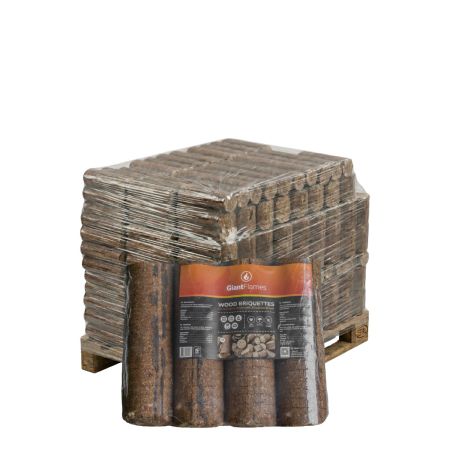 Giant Flames Holzbriketts 95 Packungen x 4,8 kg (456 kg)